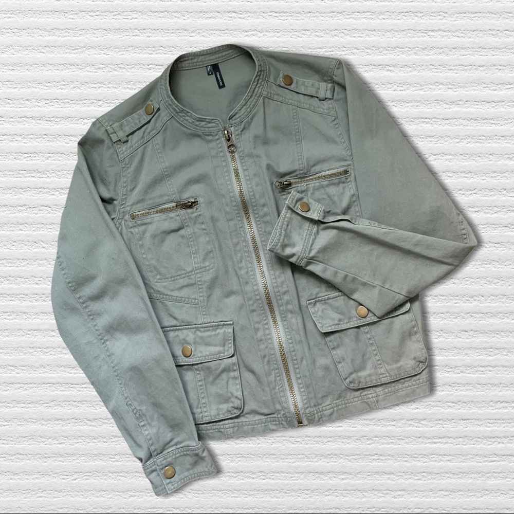 Olive Green Zip Jacket